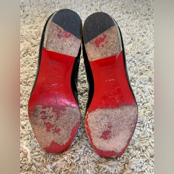 Christian Louboutin Palace black patent leather ankle boots Size 35.5 - Picture 6 of 11